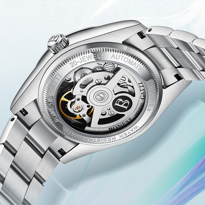 Bonest Gatti BG8015-S2 OP Ice Blue Classic Series Automatic Watch