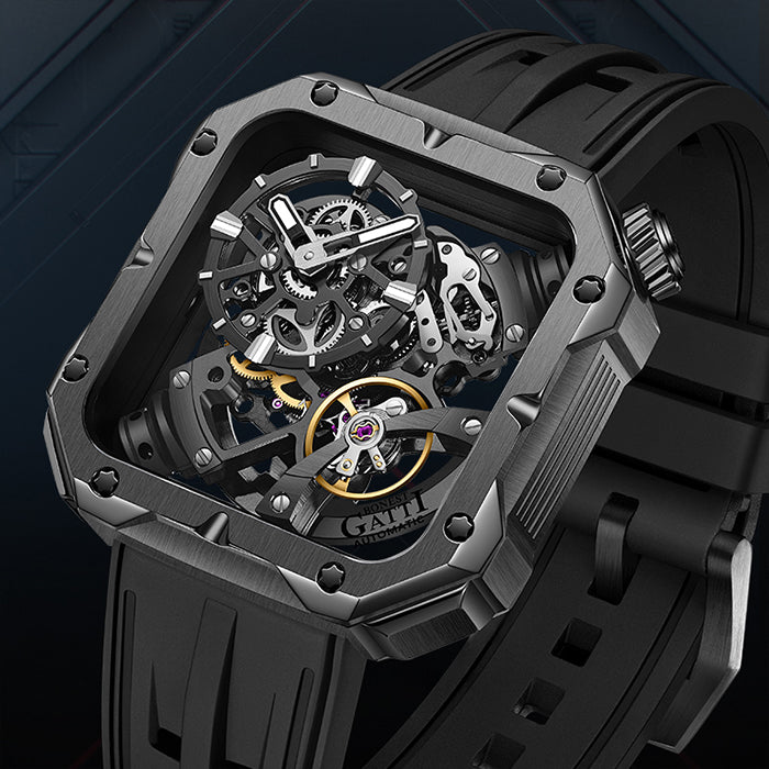 Bonest Gatti BG4001-R2 Black Exoskeleton Series Automatic Watch