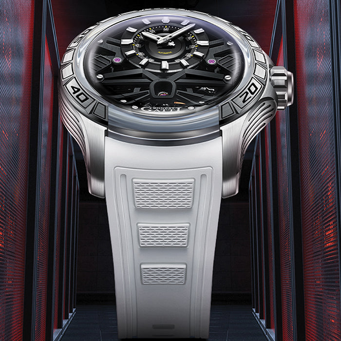 Bonest Gatti BG4004-R1 Silver Exoskeleton Series Automatic Watch