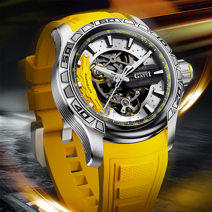 Bonest Gatti BG4005-R1 Yellow Cosmos Series Automatic Watch