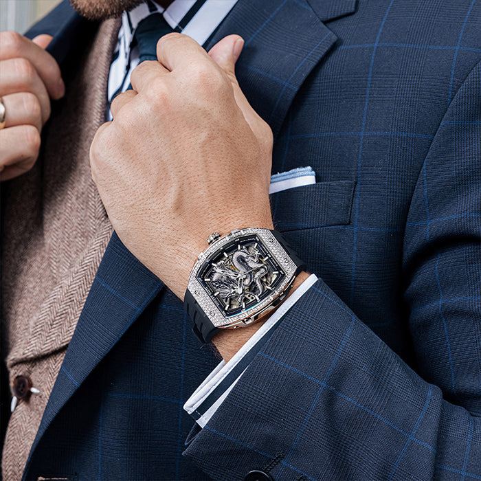 Bonest Gatti BG5605-A1 Silver Dragon Series Automatic Watch