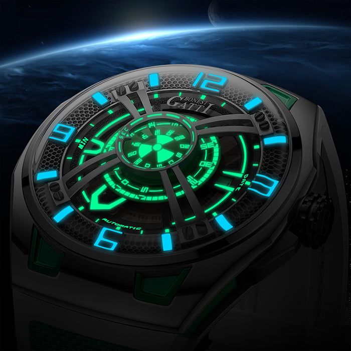 Bonest Gatti BG5803-A3 Green Cosmos Series Automatic Watch