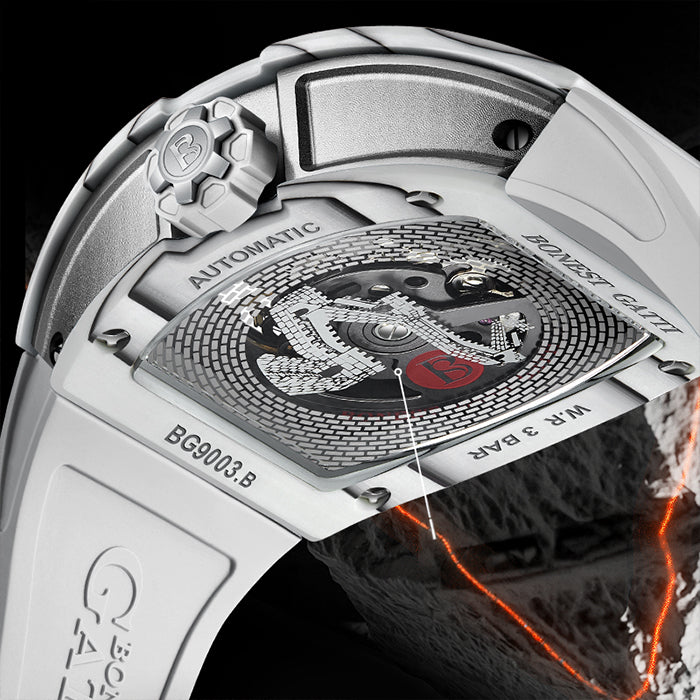 Bonest Gatti BG9003-R1 White Carbon Fiber Series Automatic Watch