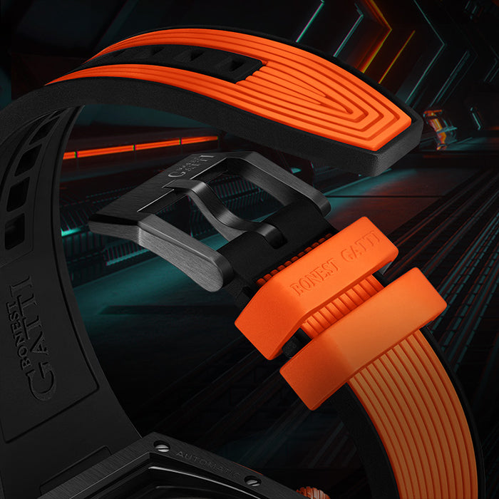 Bonest Gatti BG9005-R3 Orange Carbon Fiber Series Automatic Watch