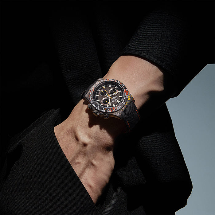 Bonest Gatti BG9010-L2 Orange Carbon Fiber Chronograph Series Automatic Watch