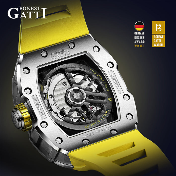 Bonest Gatti BG9903-A3 Yellow Extreme Series Automatic Watch