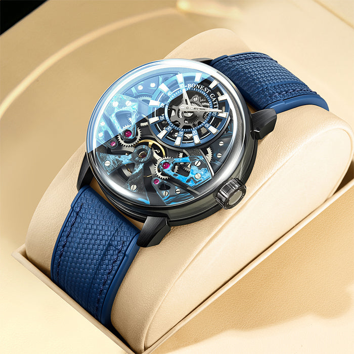 Bonest Gatti BG4002-R1 Blue Exoskeleton Series Automatic Watch