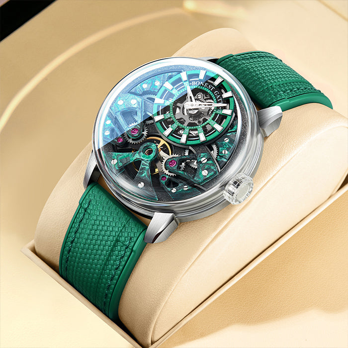 Bonest Gatti BG4002-R3 Green Exoskeleton Series Automatic Watch