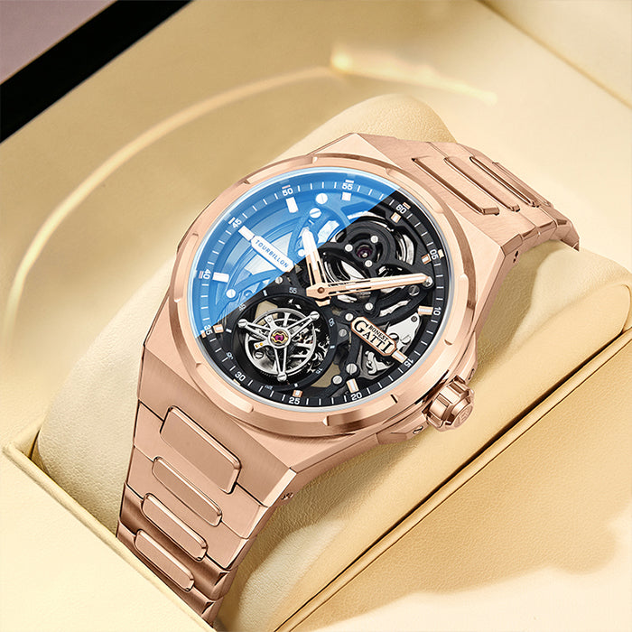 Bonest Gatti BG7004-S2 Rose Gold Tourbillon Series Automatic Watch
