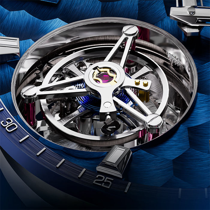 Bonest Gatti BG7005-S2 Blue Tourbillon Series Automatic Watch