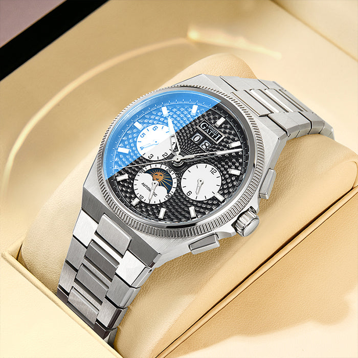 Bonest Gatti BG8006-S1 Black Chronograph Series Automatic Watch