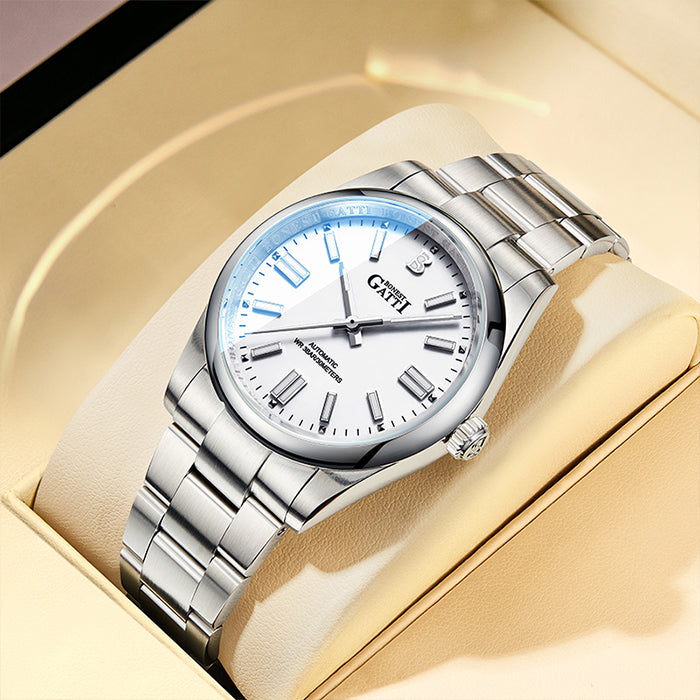 Bonest Gatti BG8015-S1 OP White Classic Series Automatic Watch