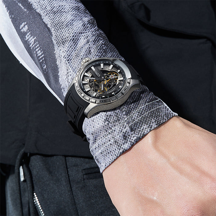 Bonest Gatti BG4005-R2 Black Cosmos Series Automatic Watch