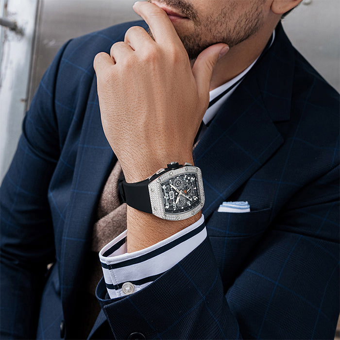 Bonest Gatti BG5004-R1 Black Chronograph Series Automatic Watch