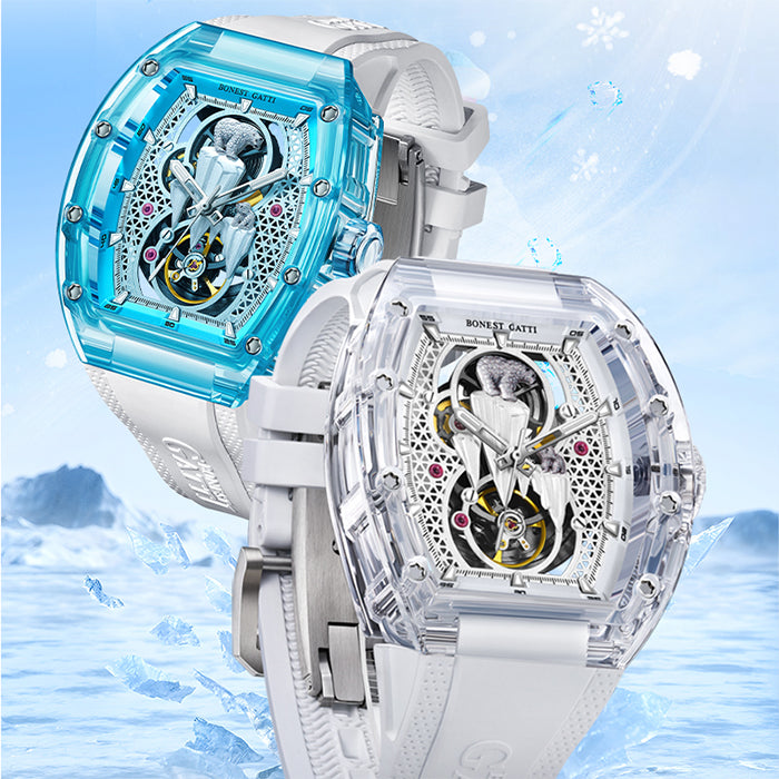 Bonest Gatti BG6002-R2 Blue Crystal Series Automatic Watch