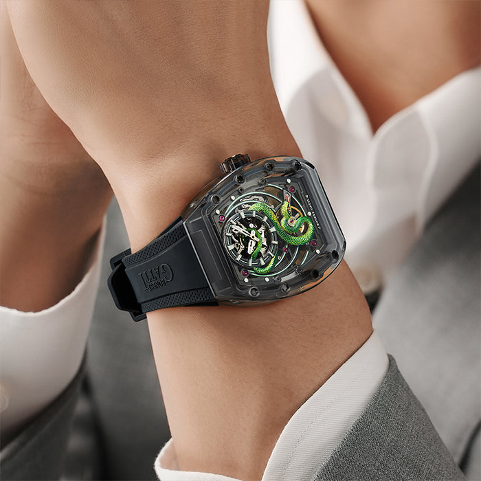 Bonest Gatti BG6004-R2 Black Crystal Series Automatic Watch