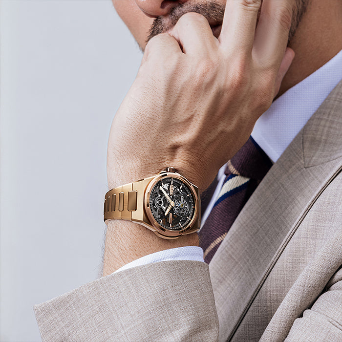 Bonest Gatti BG7004-S2 Rose Gold Tourbillon Series Automatic Watch