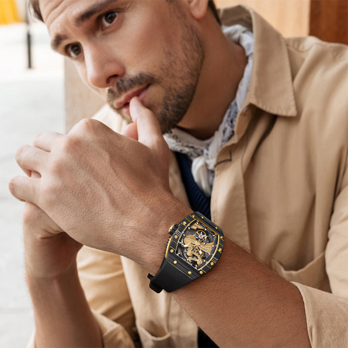 Bonest Gatti BG9003-R2 Rose Gold Carbon Fiber Series Automatic Watch