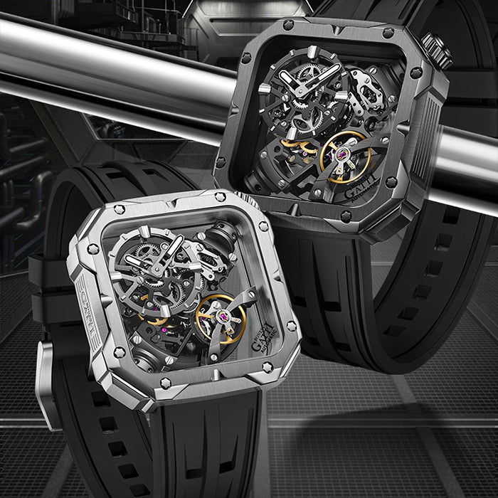 Bonest Gatti BG4001-R1 Silver Exoskeleton Series Automatic Watch
