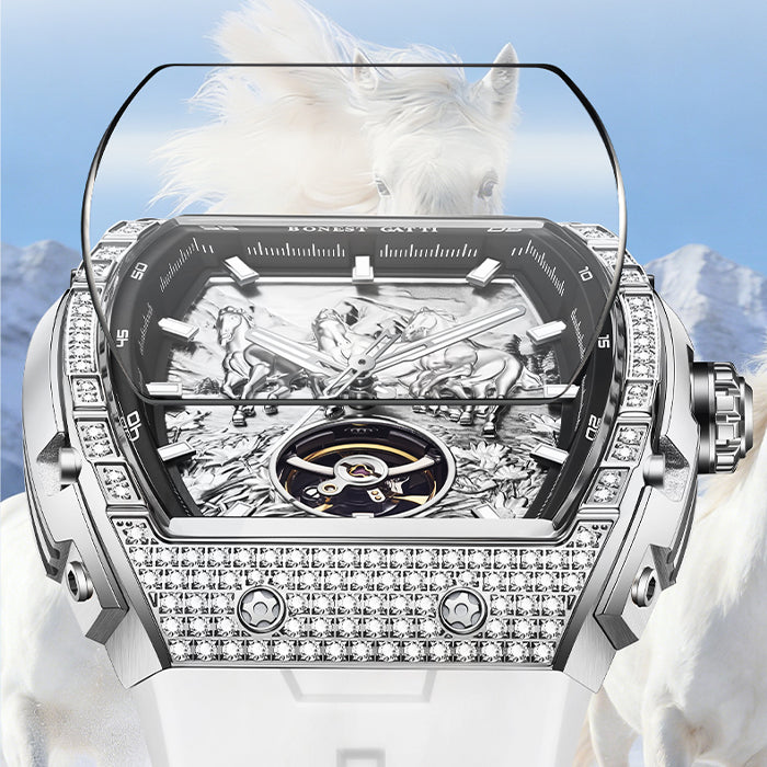 Bonest Gatti BG5006-R2 Silver Horse Series Automatic Watch