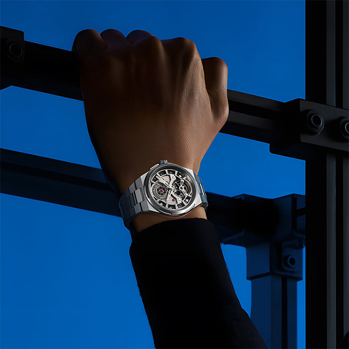 Bonest Gatti BG8007-S1 Silver Exoskeleton Series Automatic Watch