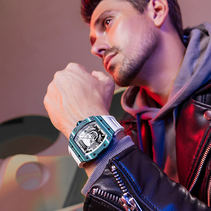 Bonest Gatti BG9908-A1 Green Carbon Fiber Series Automatic Watch