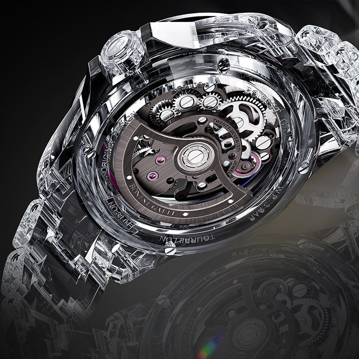 Bonest Gatti BG7002-G1 K9 Crystal Tourbillon Series Automatic Watch