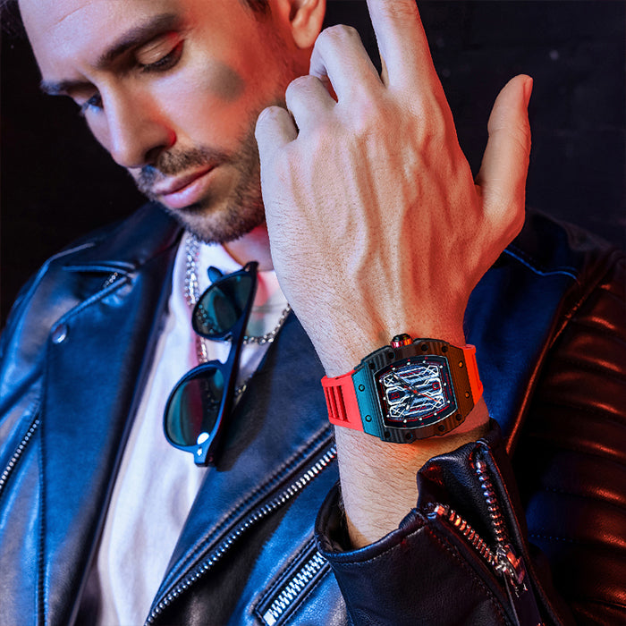 Bonest Gatti BG9916-A2 Red Carbon Fiber Series Automatic Watch