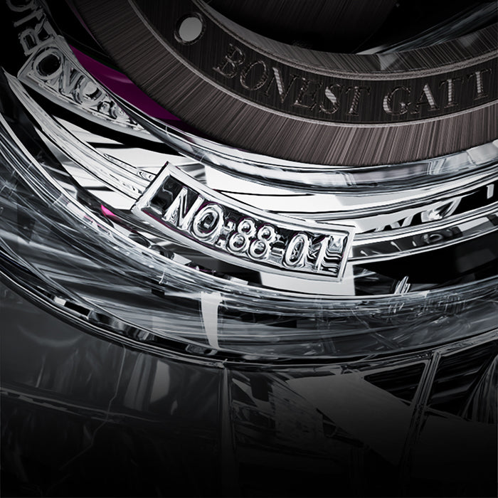 Bonest Gatti BG7002-G1 K9 Crystal Tourbillon Series Automatic Watch