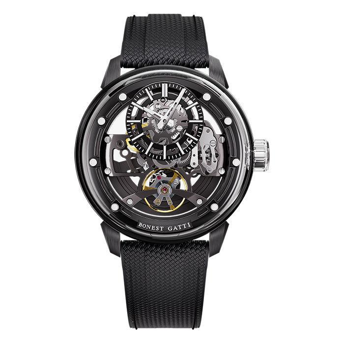 Bonest Gatti BG4003-R1 Black Exoskeleton Series Automatic Watch