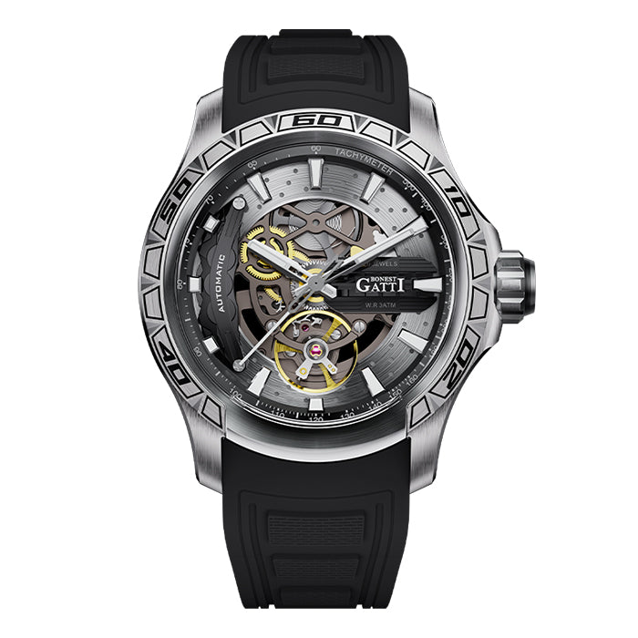 Bonest Gatti BG4005-R2 Black Cosmos Series Automatic Watch