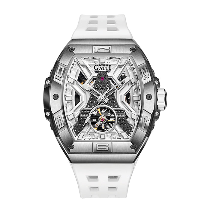 Bonest Gatti BG5001-R1 White Cosmos Series Automatic Watch