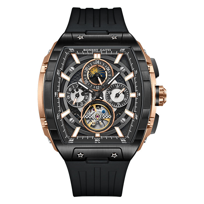 Bonest Gatti BG5005-R3 Black Chronograph Series Automatic Watch