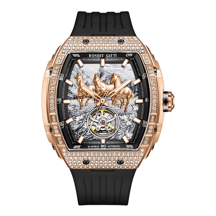 Bonest Gatti BG5006-R1 Rose Gold Horse Series Automatic Watch