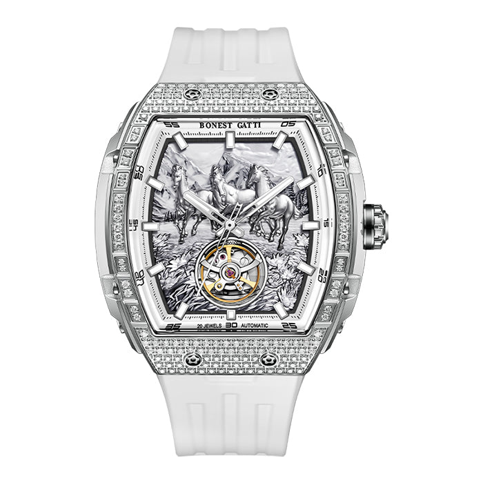 Bonest Gatti BG5006-R2 Silver Horse Series Automatic Watch