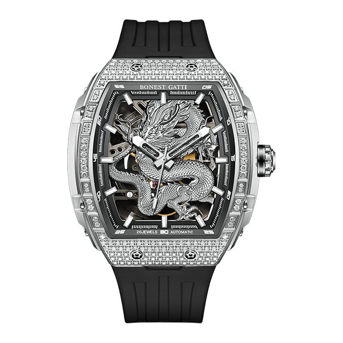 Bonest Gatti BG5605-A1 Silver Dragon Series Automatic Watch