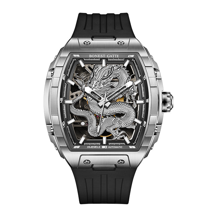 Bonest Gatti BG5606-A1 Silver Dragon Series Automatic Watch