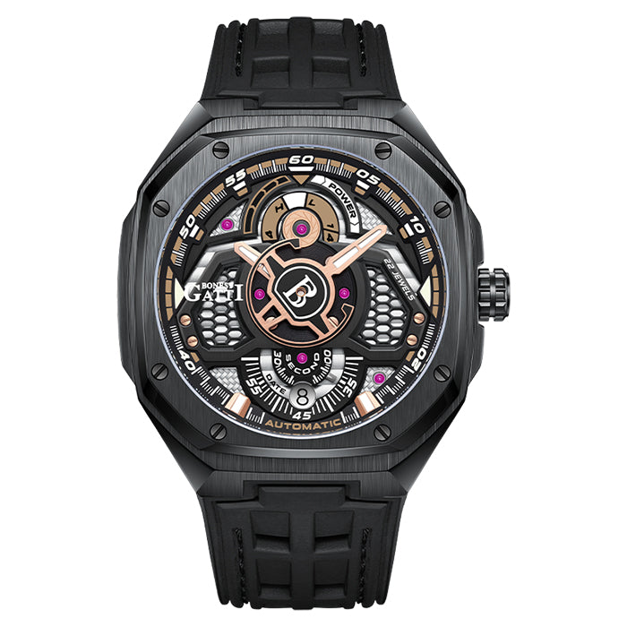 Bonest Gatti BG5801-A2 Black Cosmos Series Automatic Watch