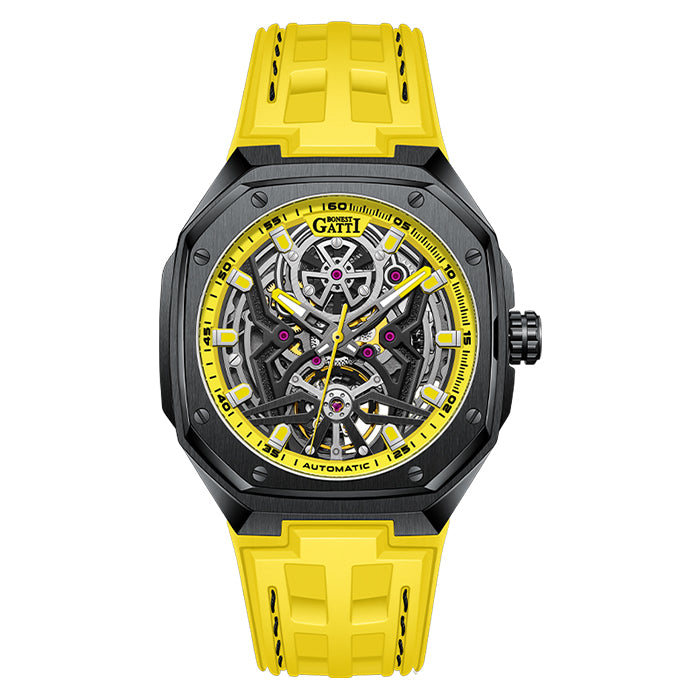 Bonest Gatti BG5802-A3 Yellow Cosmos Series Automatic Watch