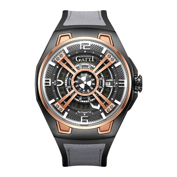 Bonest Gatti BG5803-A1 Black Cosmos Series Automatic Watch