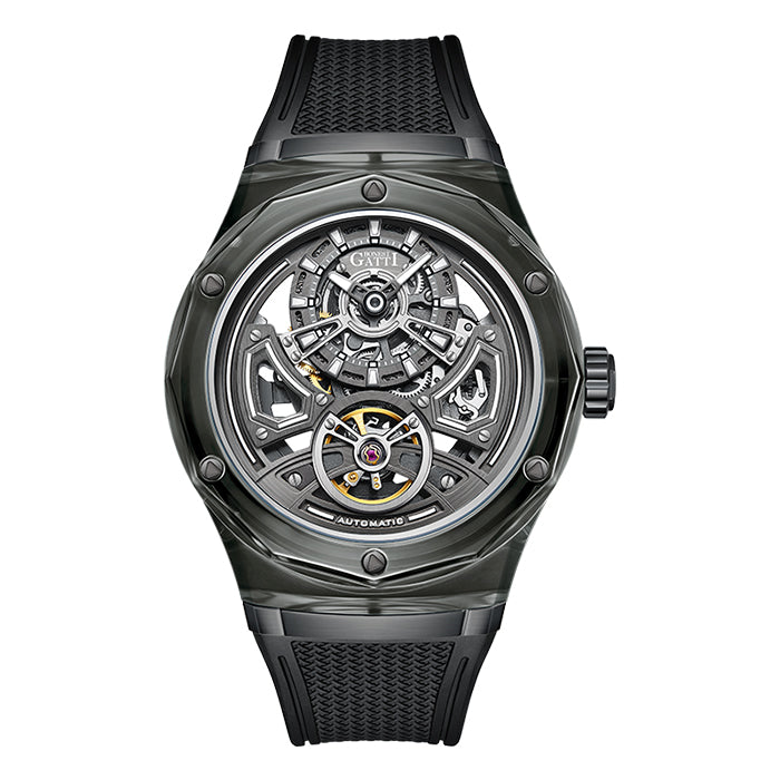 Bonest Gatti BG5807-A1 Black Crystal Series Automatic Watch