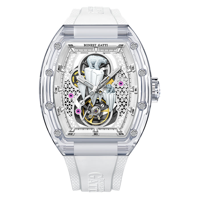 Bonest Gatti BG6002-R1 White Crystal Series Automatic Watch