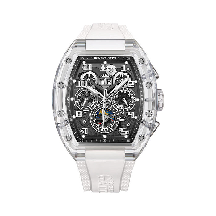 Bonest Gatti BG6006-R1 White Chronograph Series Automatic Watch