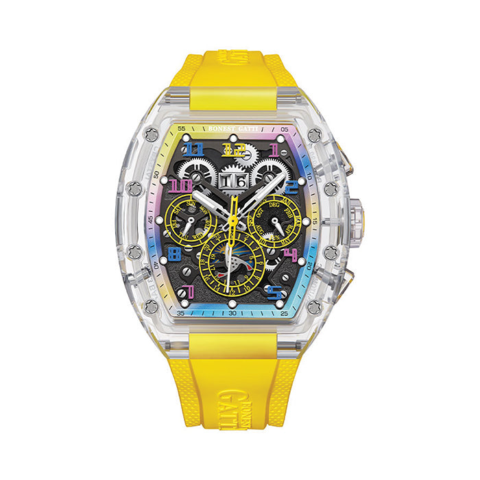 Bonest Gatti BG6006-R3 Yellow Chronograph Series Automatic Watch