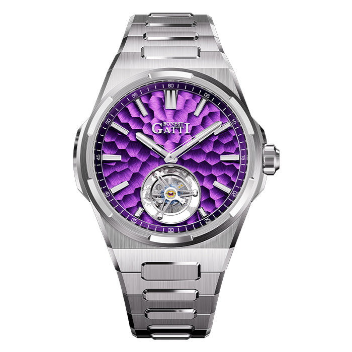Bonest Gatti BG7005-S3 Purple Tourbillon Series Automatic Watch