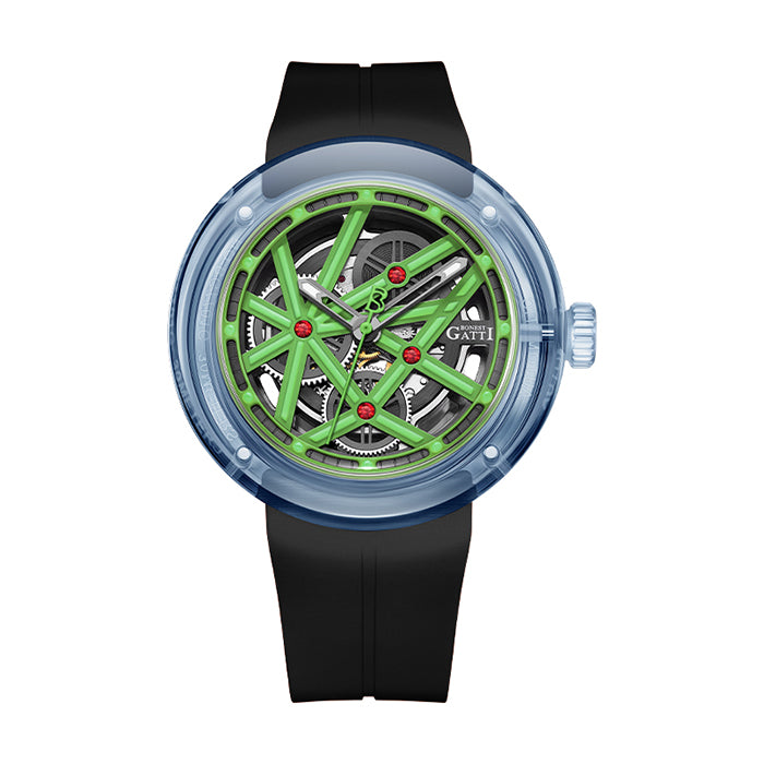 Bonest Gatti BG7702-A3 Green Exoskeleton Series Automatic Watch