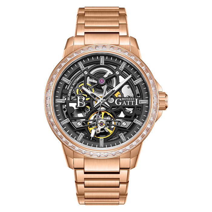Bonest Gatti BG8803-S3 Rose Gold Classic Series Automatic Watch