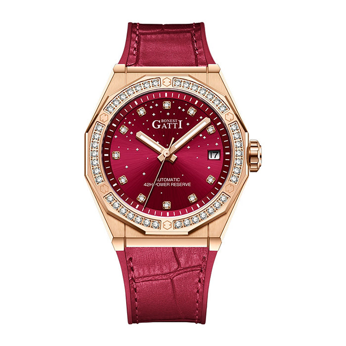 Bonest Gatti BG8902-L5 Red Glow Series Automatic Women Watch
