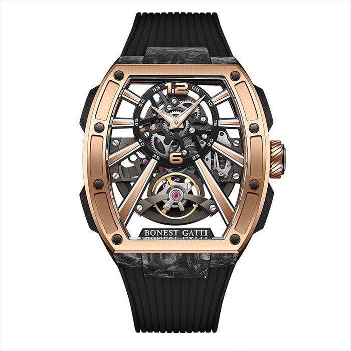 Bonest Gatti BG9005-R2 Rose Gold Carbon Fiber Series Automatic Watch