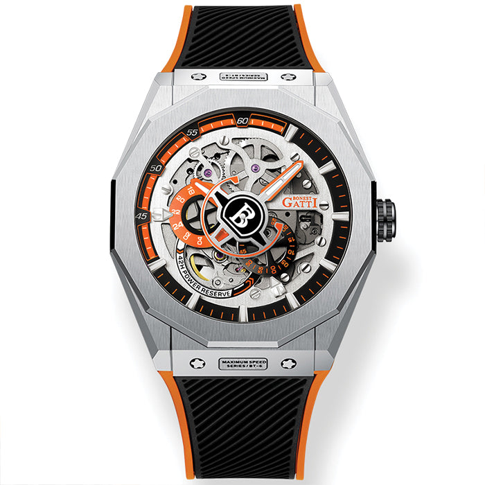 Bonest Gatti BG7601-A2 Orange Super Speed Series Automatic Watch